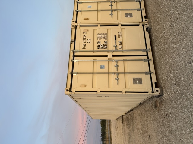 On-site Conex shipping container storage unit